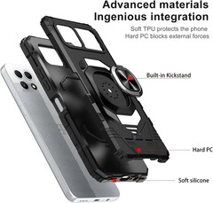 T-Mobile Revvl 7 5G Case with Tempered Glass Screen Protector and Kickstand