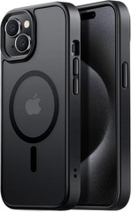 Magnetic for iPhone 15 Case Drop Resistant Slim Fit Matte Black Back Cover Shock