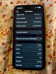 mobile phone the color black, iPhone 15, used