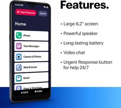 Lively Jitterbug Smart3 Smartphone Cell Phone for Seniors (LOCKED) – OPEN BOX