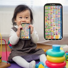 1 Cute Kids Mobile Phone Toy For Learning Sounds And Games NEW