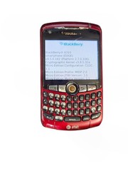 BlackBerry Curve 8310 Unlocked Wiped & Reset w Box Test Working RED Collectible