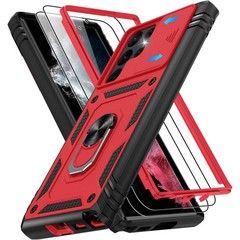 For Samsung Galaxy S22 Ultra Case,Military Grade with Stand,Screen Protectors