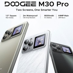 DOOGEE M30 PRO 4G LTE Smartphone Android 16 TWS Earbuds Dual Screen NFC 64+256GB