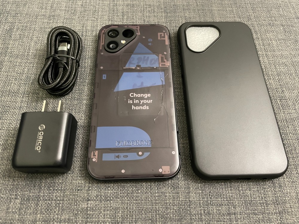 Used Fairphone 5 8+256GB Black FP5 50MP 6.46″ NFC eSIM 5G Android Modular Phone