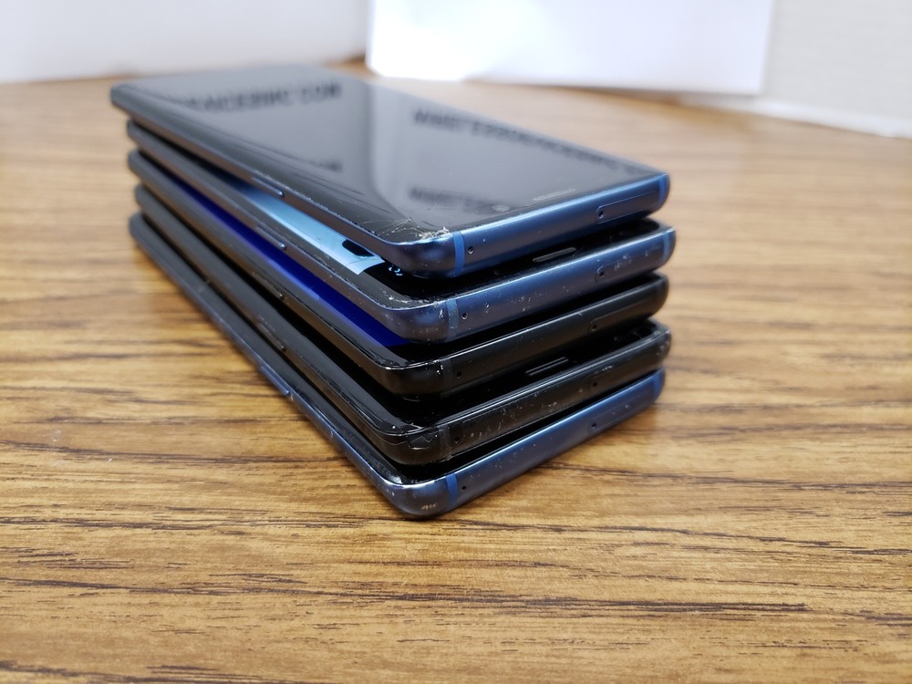 Lot of 5 cracked glass Samsung Galaxy S9 64 GB Unlocked N49