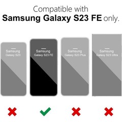 Samsung Galaxy S23 FE Case with 2 PCS Screen Protector Tempered Glass & Stand
