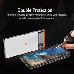 2PCS Screen Protector & Camera Lens Protector for Google Pixel 6 6.4 Inch Anti-S
