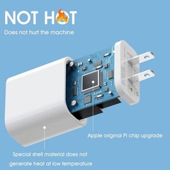 4-Pack 20W USB-C Fast Charger Wall Charger for Phone 17/16/15/14, Galaxy, Pixel