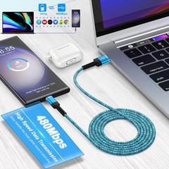 2 Pack 3.1A USB-C Fast Charger Adapter for Samsung Galaxy A17 A36 3ft