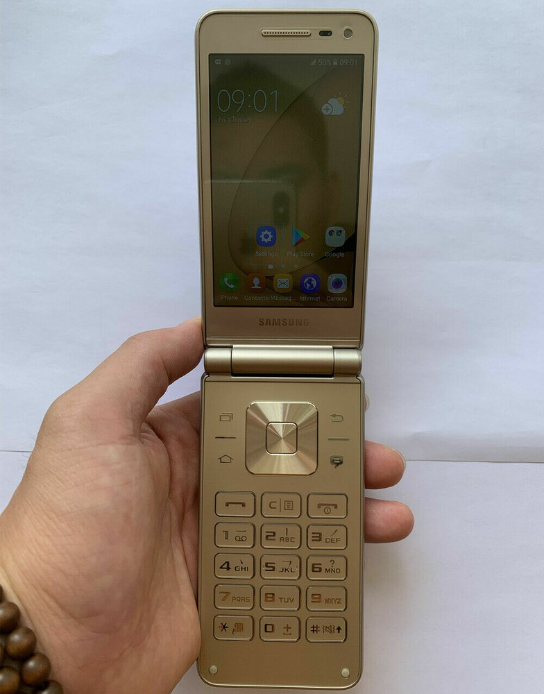 Samsung Galaxy Folder G1600 2GB+16GB ROM WIFI Unlocked LTE 4G Flip Andriod Phone