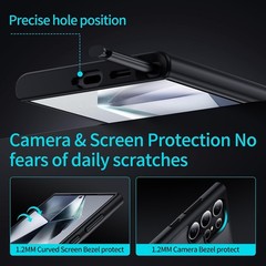 360° Rotatable Magnetic Ring Stand Case for Samsung Galaxy S24 Ultra, Black
