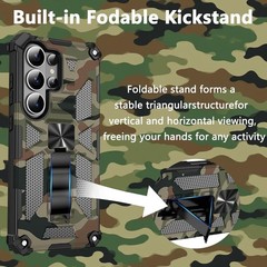 Camouflage Case for Samsung Galaxy S26 Ultra, Military Grade Shockproof Cover
