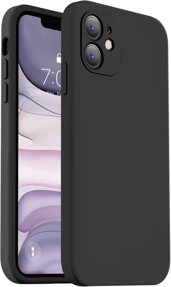 iPhone 11 Case, Upgraded Liquid Silicone with Flat Edges and Camera Protection –
