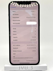 USED IPHONE 12 PRO MAX A2342 512GB PACIFIC BLUE MGA43LL/A T-MOBILE 85% BATTERY