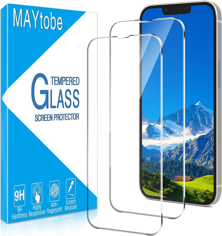 2PCS Screen Protector for iPhone 13 Mini 6.1 Inch Tempered Glass Anti Scratch Bu
