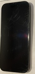 CRACKED BACK GLASS, GSM UNLOCKED BLACK iPhone 14 PRO, 256GB A2650 MQ0N3LL/A.