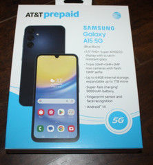 Brand New BlacK AT&T Samsung Galaxy A15 5G 64GB Prepaid Smartphone 6.5″ FHD+