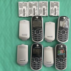 Lot Of 4 Motorola C series C139-Silver (TracFone) Cellular Phone Interested——20