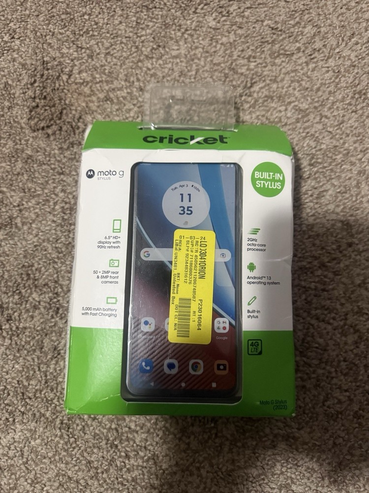 Cricket Wireless Motorola Moto G Stylus 2023 6.5″HD/50Mp/128GB/4GB Blue Phone