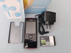 Nokia X2-00 Cell Phone Black Red (Unlocked) Classic Button Mobile Phone