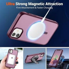 Magnetic for iPhone 12 Case/iPhone 12 Pro Case Slim Translucent Matte Shockproof
