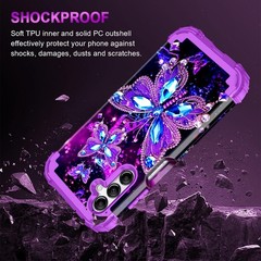 Galaxy A16 5G Case, Glow in The Dark Three Layer Heavy Duty Shockproof Protectio