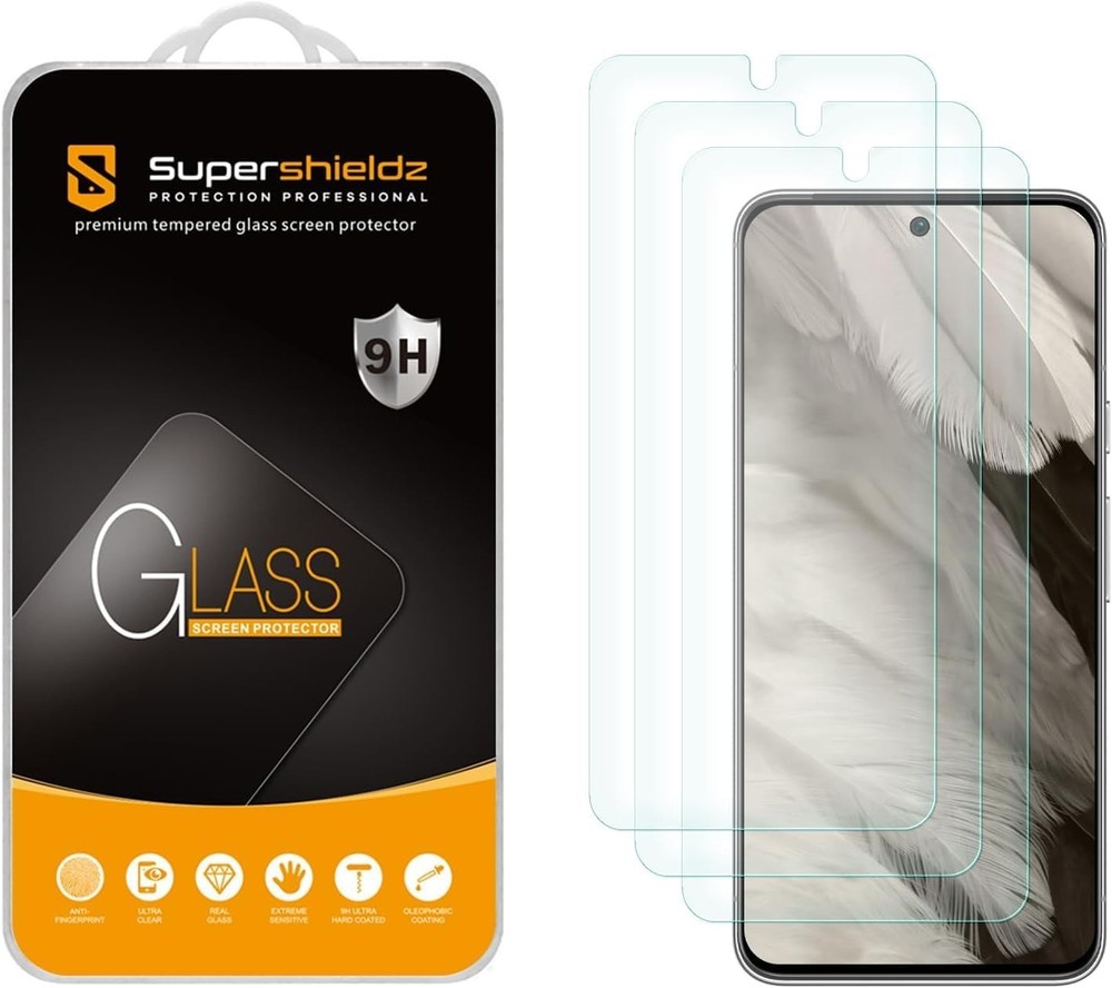 3-Pack Bubble Free Tempered Glass Screen Protectors for Google Pixel 8, Anti-Scr
