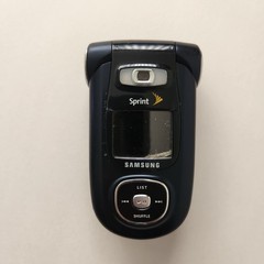 Samsung SPH-A920 Sprint Flip Phone Vintage Y2K Blue Dumbphone Retro Multimedia