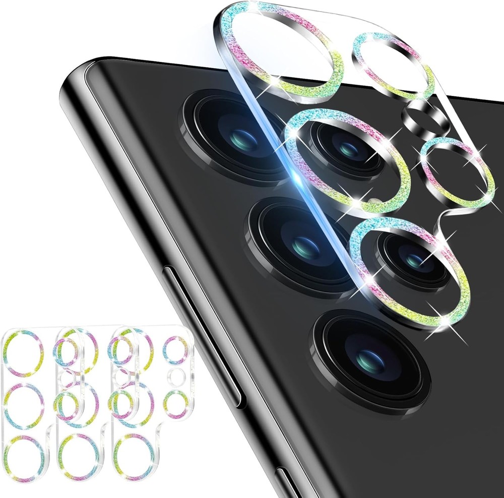 3 Pack Camera Lens Protector for Samsung Galaxy S24 Ultra, Tempered Glass