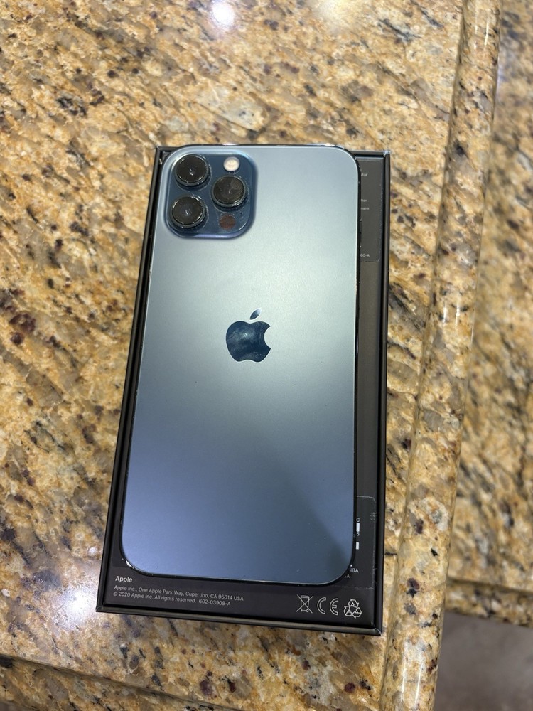 iPhone 12 Pro Max Unlocked Smartphone 128GB Pacific Blue