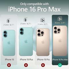 Magnetic for iPhone 16 Pro Max Case, Integrated Silicone Camera Control Button,
