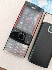 Nokia X3-00 Black on Red Unlocked X3-00 Slider GSM Cellphone