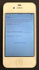 Apple iPhone 4s ( A1387 ) Activation Code Error, No Return