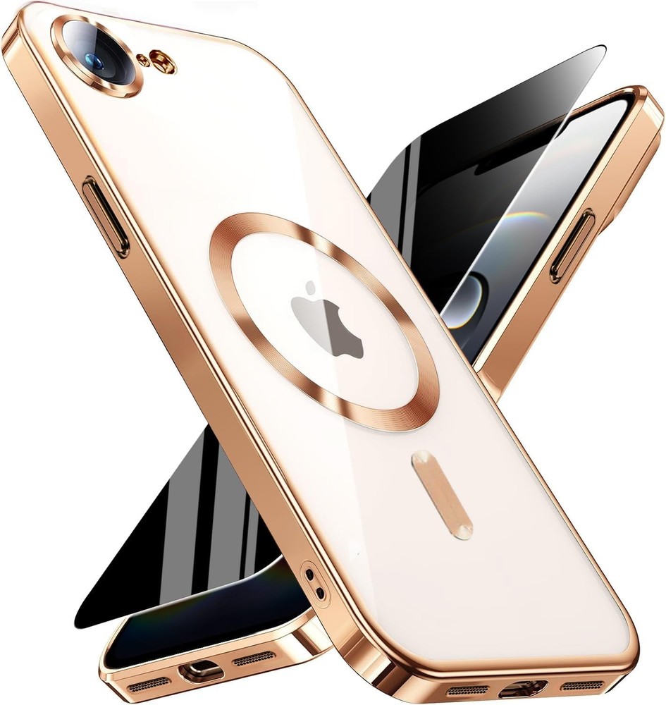 Magnetic for iPhone 17e/16e Case with Privacy Screen Protector & Full Camera Cov