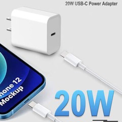3FT USB-C Cable PD Fast Charger 20W Wall Adapter Phone for Apple 14 13 12 11 X