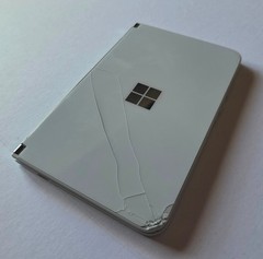 White Microsoft Surface Duo 128GB Android Phone with EXTERNAL CRACKS & NO POWER
