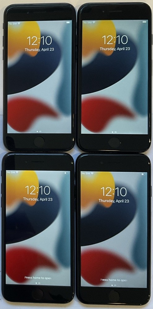 FOUR USED GSM UNLOCKED APPLE iPhone 7, 32GB A1660 MQTV2LL/A PHONES, 100% BATTERY