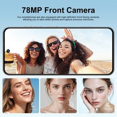 A17 Pro Max Unlocked Phone 5G, 16GB+1TB Dual SIM Cell Phone，7.3″ HD Display