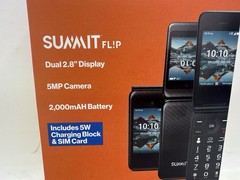 Boost Mobile Prepaid Flip Phone Summit Flip 8GB 5MP Dual 2.8” Display Quad-Core