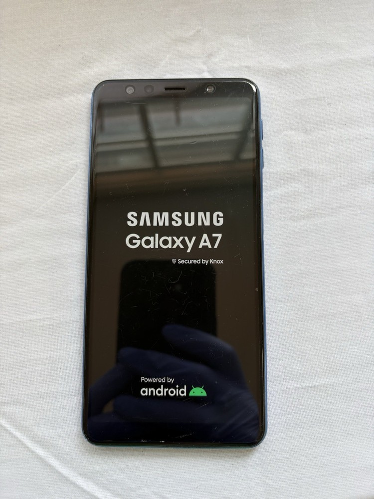 Samsung Galaxy A7 (2018) Blue Android Wi-Fi Bluetooth Micro USB Bar Smartphone