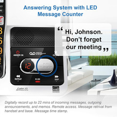 BL102-3 DECT 6.0 3-Handset Cordless Phone for Home with Answering Machine, Call