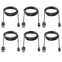 6-Pack 3ft Micro USB Fast Charger Adapter for Samsung Galaxy S7/S6 Edge