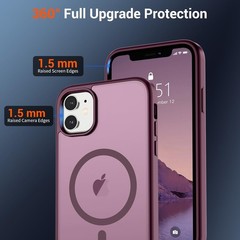 Magnetic for iPhone 12 Case/iPhone 12 Pro Case Slim Translucent Matte Shockproof