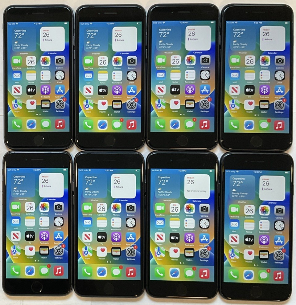 EIGHT TESTED USED GSM UNLOCKED APPLE iPhone 8, 64GB A1863 MQ722LL/A PHONES