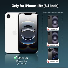 Phone Case & Bumper for iPhone 16e & iPhone 17e 6.1 Inch Anti-Fingerprint Matte