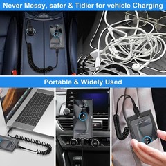 USB to USB-C Fast Charger for iPhone 17/16, 3FT Retractable Cable