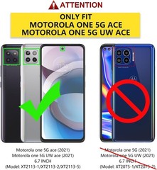 For Motorola Moto One 5G Case, Motorola UW Case with Built-in Screen Protection