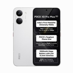 POCO X8 Pro Max (White, 256 GB 12GB RAM) 6.83″ Dimensity 9500s Global Version.