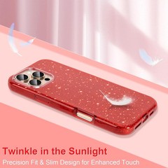 iPhone 16 Pro Max Case, Glitter Bling 3-Layer Shockproof Anti-Scratch Cover 6.9′
